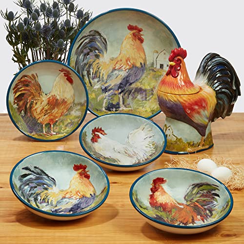 Certified-International-Rooster-Meadow-22-oz-Mugs-Set-of-4 Certified International Rooster Meadow 22 oz Mugs Set of 4