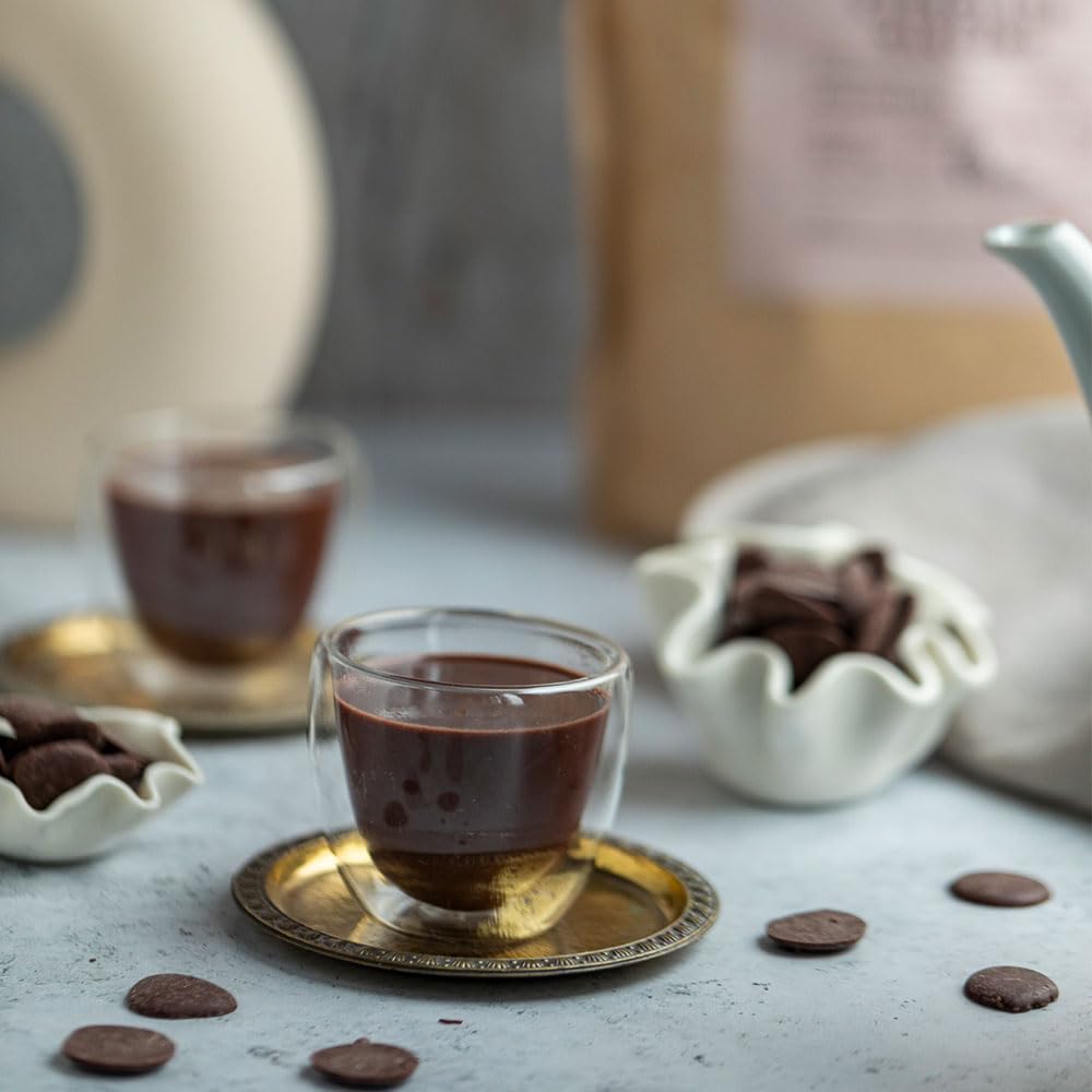 ORIGONUTS, Pepites de Chocolat au Lait à Fondre - Facile à Doser et à Dissoudre - Base pour Gâteau, Creme, Dessertes, Glace, Patisserie - Chocolat de Dubai - Dominicaine 52%, 500g
