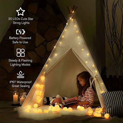 Anjaylia NO 20 Led Star String Lights 10 Ft Fairy Christmas Lights Battery Operated For Indoor & Outdoor thumb #3