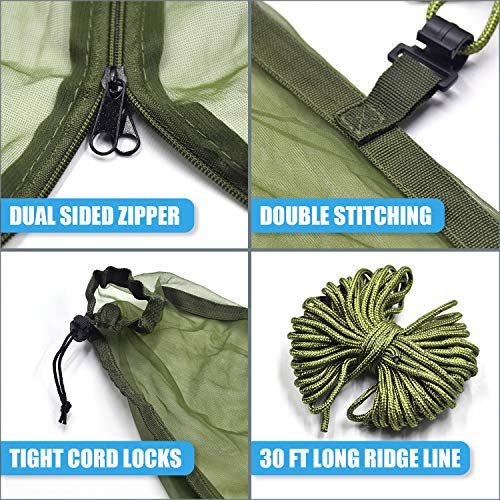 Gold Armour Hammock Bug Net - Mosquito Net for Hammocks - Premium Quality, Mesh Hammock Netting, Camping Accessories for Camping Hammock - Essential Camping Gear - Image 5