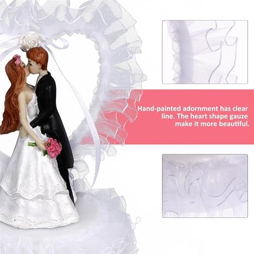Kipetto Wedding Cake Topper Romantic Bride And Groom Cake Topper For Wedding Valentine's Day Anniversary Birthday Party #TOP1