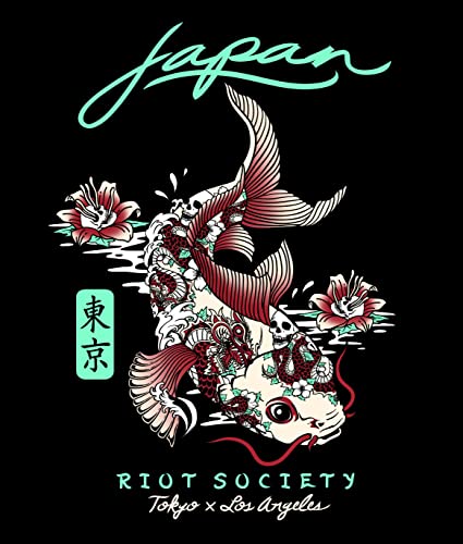 Riot Society Japan Koi Tattoo Mens Hoodie - Black, Small