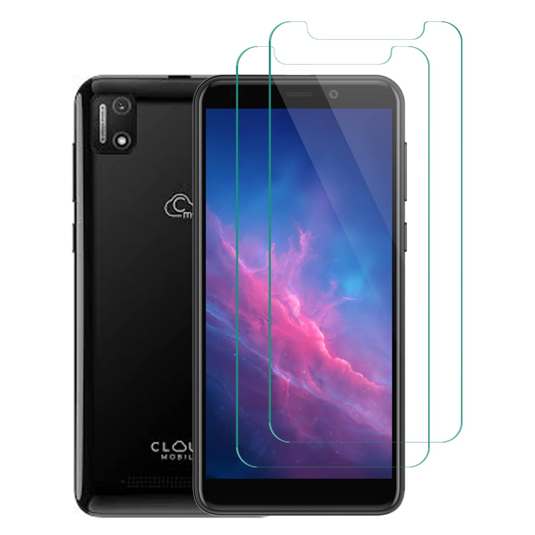 Glass Screen Protectors for Cloud Mobile Stratus C7 Phone, [2 Pack] Cloud Stratus C7 Screen Protector, 9H Hardness [Anti-Scratch] HD Clear [Anti-Fingerprint] Tempered Glass Screen Protector