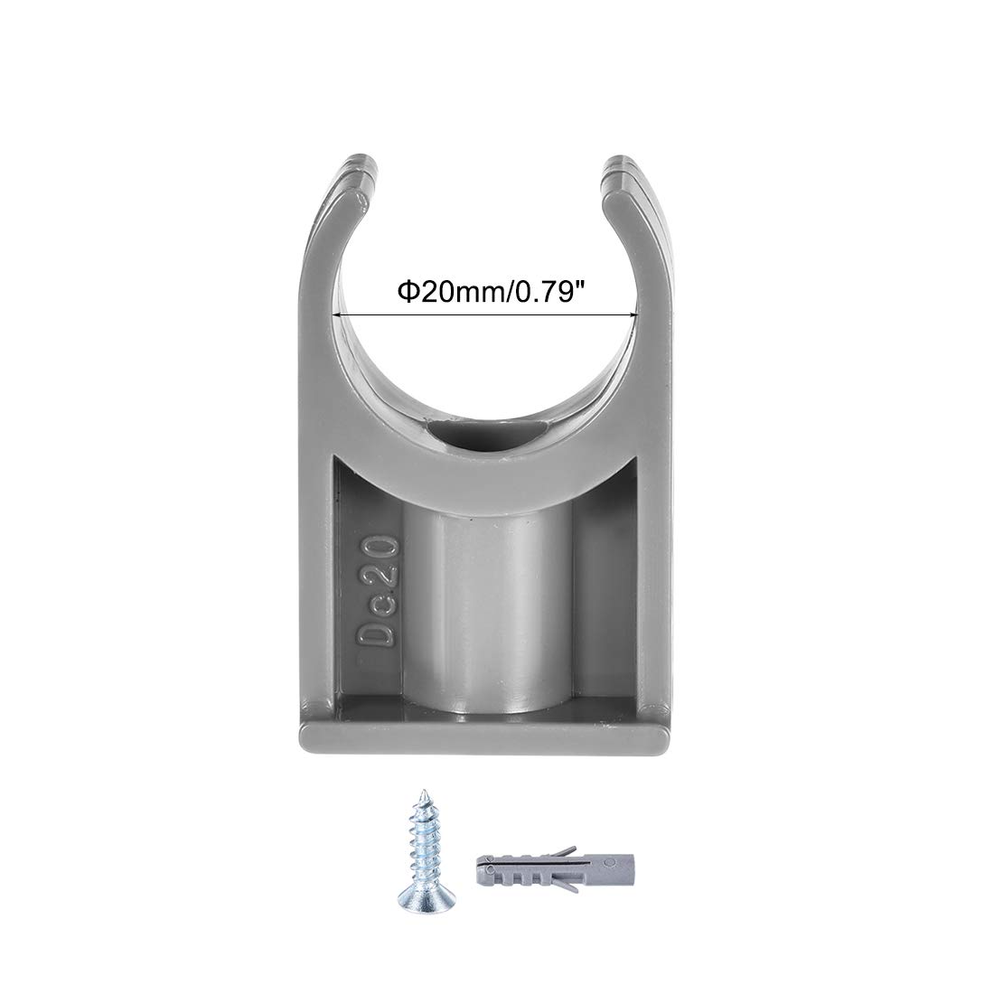 Sourcing Map – 8 Morsetti Per Tubi In PVC A Forma Di U, Per Diametro Esterno 20 Mm, Fissaggi Per Irrigazione E Tubazioni, Nero