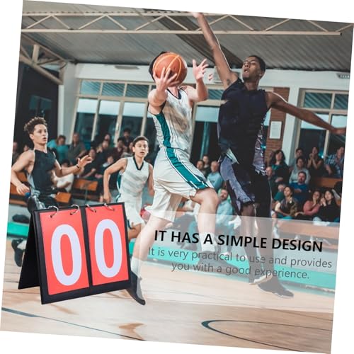 Marcador manual de baloncesto Mikikit doble cara rojo miniatura 7