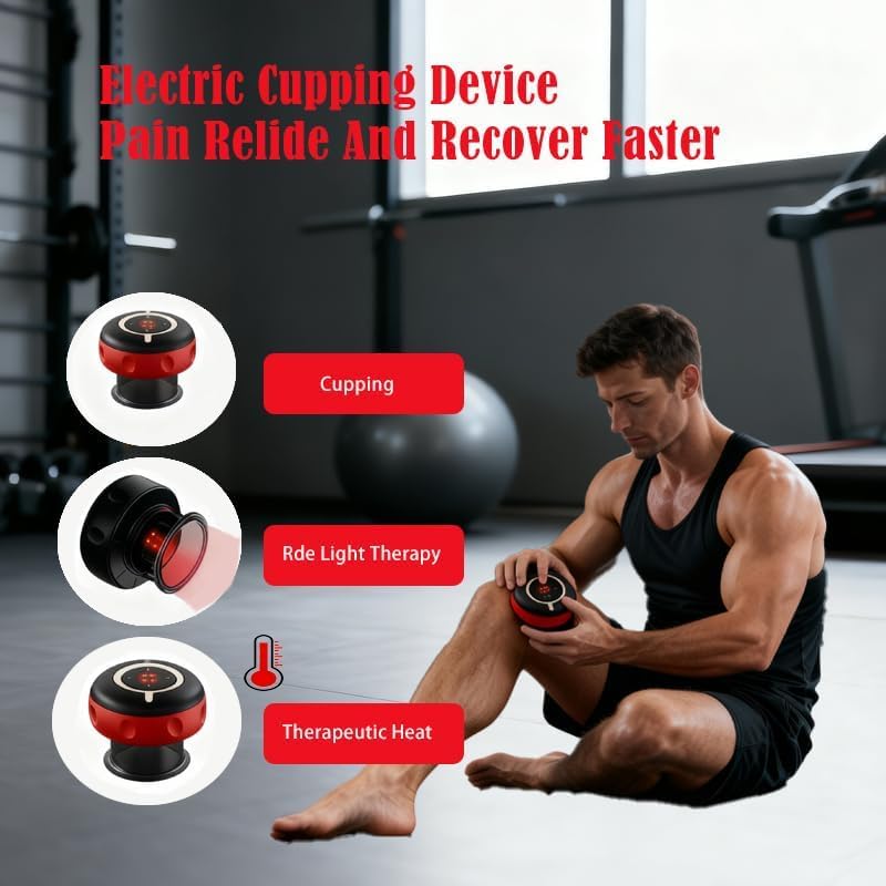 Smart Cupping Therapy Kit Massage, 4-in-1 Electric Massage Cupping Set with 12-Level Portable Cupping Therapy Set for Back Pain Relief, Shoulder Portable Home Use 2 pcs 1 Pack - Image 6