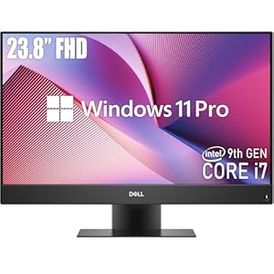 Dell OptiPlex 7470 Computadora de escritorio todo en uno FHD de 23.8 pulgadas, Intel Core i7-9700, 8 GB de RAM, SSD de 256 GB, teclado y mouse, Windows 11 Pro (renovado)
