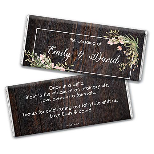 25 Rustic Wedding Favors For Guests Personalized Wrappers For Chocolate Bars (25 Pack) - Bridal Shower Favors For Guests #TOP1