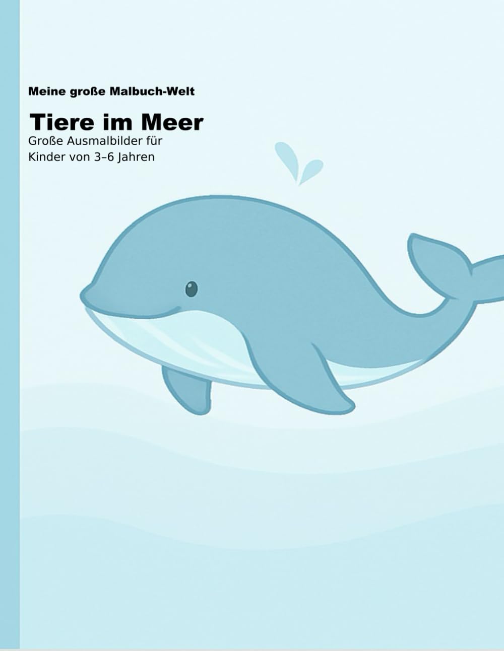 Tiere im Meer: Große Ausmalbilder für Kinder von 3–6 Jahren (Meine große Malbuch-Welt)
