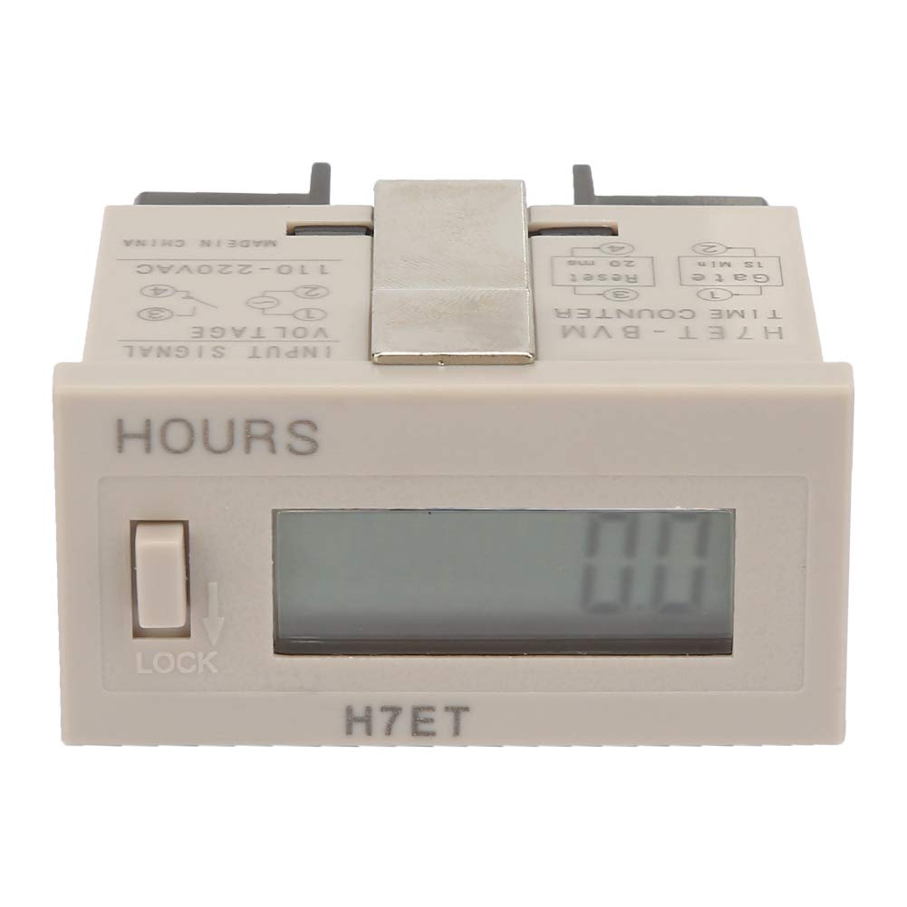 Digital Electrical Counter Totalizer, LCD Display 6 Digits Digital Counter, Digital Traffic Counter for Replacement (0.0 Hours)