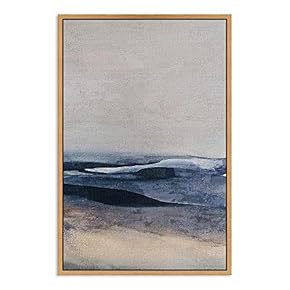 SIGNWIN Framed Canvas Wall Art Abstract Sea Landscape...