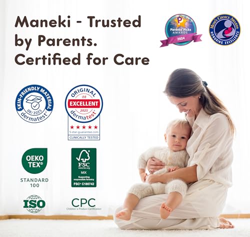 Image of Maneki Baby Hypoallergenic Potty Training Pants 4T-5T, 72 Count (35-44 lbs), Pull-On Diaper Pants & Training Underwear, Soft, Unscented & High Absorbency for Overnight & Daily Use (Pack May Vary)