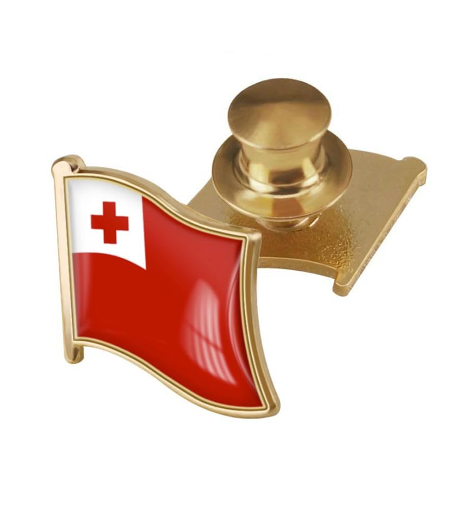 vmcoatdu Country Flag Backs Locking Pin Keepers Locking Clasp Pin Badge International Travel Brooch Metal Alloy Souvenir Pin 0.75x0.7 Inch Small Pin