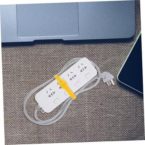 100pcs Amarillo Correas de Cable de Gancho y Bucle Organizador de Cables Envoltorio de Cordón para Electricidad para Hogar y Oficina miniatura 7