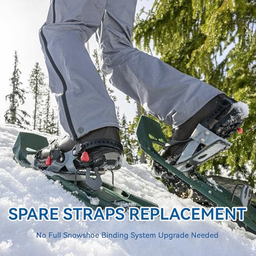 18 Inch Snowshoe Straps Replacement for MSR Snowshoe Binding Straps Kit - Compatible with MSR Denali Evo Ascent Snowshoes & PosiLock Bindings, Black, 2 Pack - Thumbnail 7