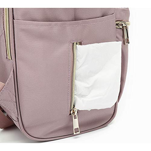 Bebamour Travel Backpack for Women and Men Laptop Rucksack 15.6 inch Classic Waterproof College Travel Business Bags Dipaer Backpack (pink)
