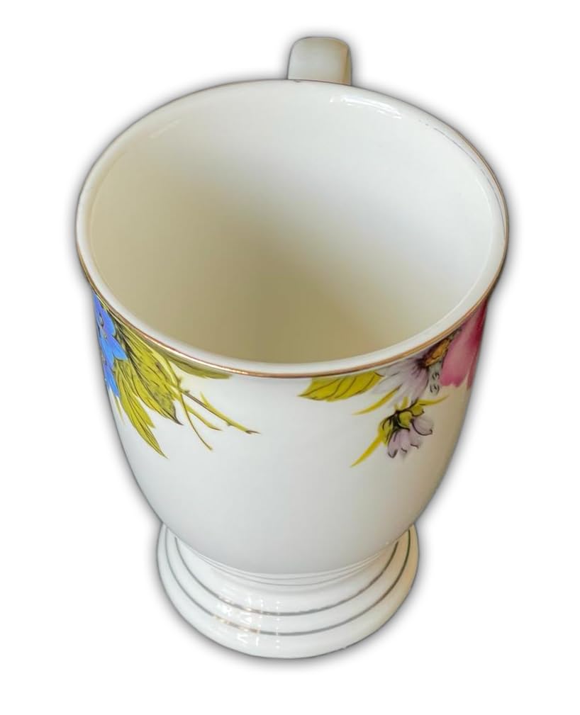 electromax 6 Piece Teacup and Gift Set, Vintage Serving Set for 6, with Bone China Tea Cup/Mug 300ml Strong Lightweight Set - Image 3