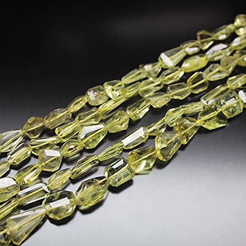 Quartz citron perles véritables facettées pour éviter les bijoux ternes - 2