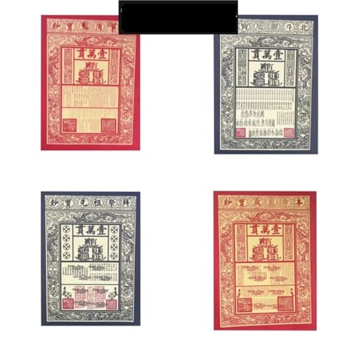 Billetes de plata para coleccionismo y papel moneda quemado ancestral en formato de 30 hojas