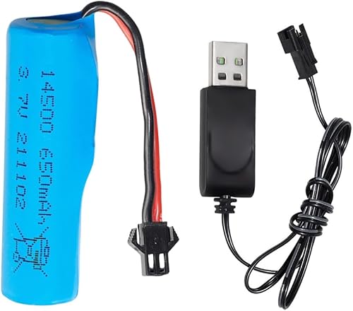 3.7V 18650 Batería de coche RC 650mAh batería recargable de iones de litio SM-2P junta para doble cara RC Stunt Car RC Car RC Car RC Boat Tumbling