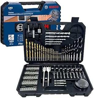 Bosch 2608594070 Zestaw mieszanych akcesoriów (103 sztuki), 0 V, czarny