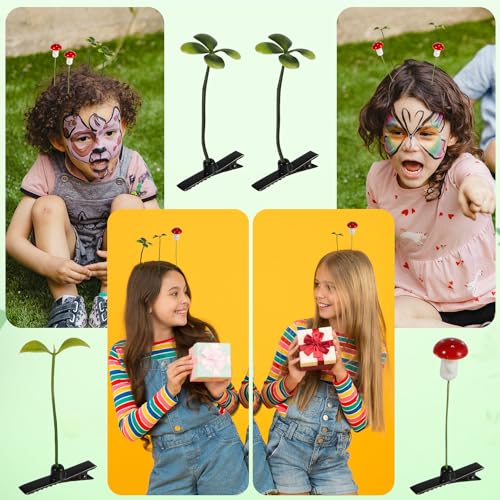 50 Pinzas para el cabello en forma de brote de frijol miniatura 7