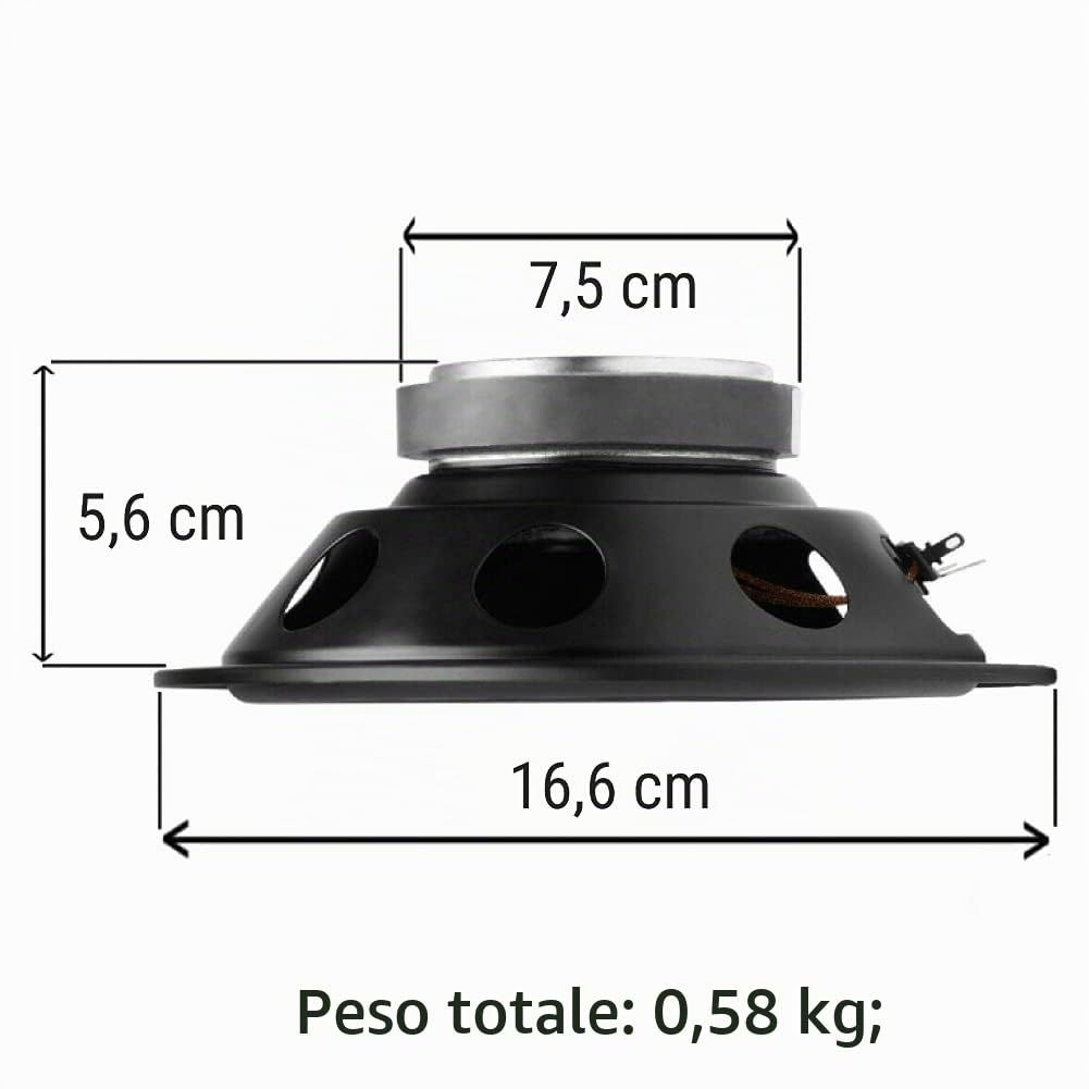 1 kit JBL STAGE2 604C sistema a 2 vie da 6,5" 165 mm 16,50 cm 45 watt rms 270 watt max con woofer tweeter crossover auto 4 ohm spl nero, a coppia