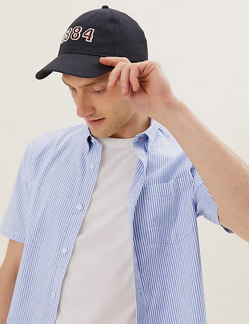 Image of Marks & Spencer Men's Striped Regular Fit Shirt