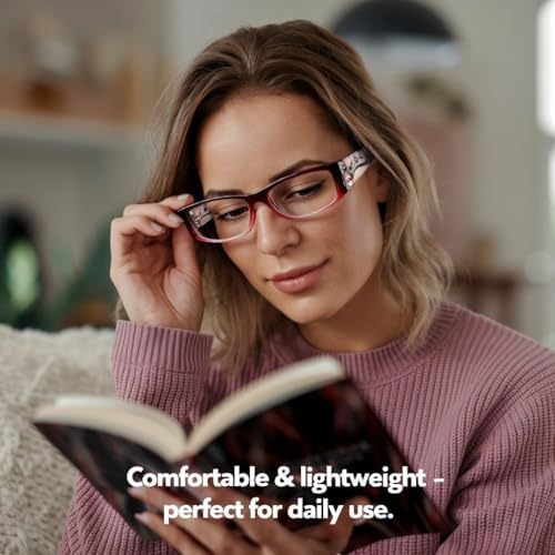 EYEBOGO Kaylee Fashion Reading Glasses for Women, Readers for Women, Ladies Classy Comfortable Cheaters (Burgundy, 2.00) — view 10