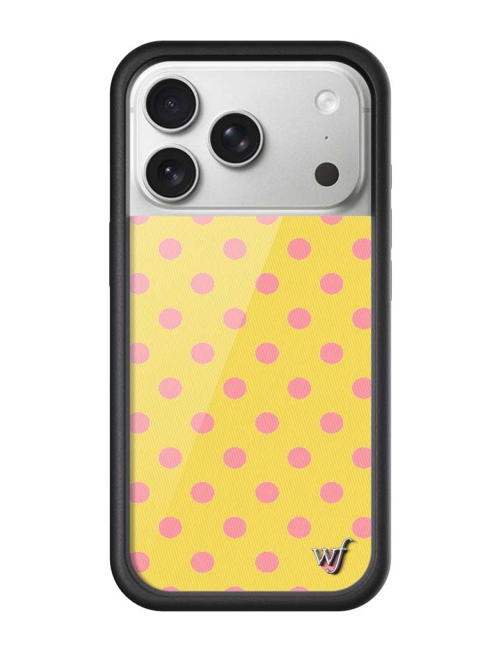 Image of Wildflower Cases - iPhone 17 Pro Compatible - Polka Dots | Pink and Yellow