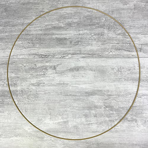 Lealoo Grand Cercle XXL métallique doré Ancien, diam. 80 cm pour Abat-Jour, Anneau epoxy Or Attrape rêves