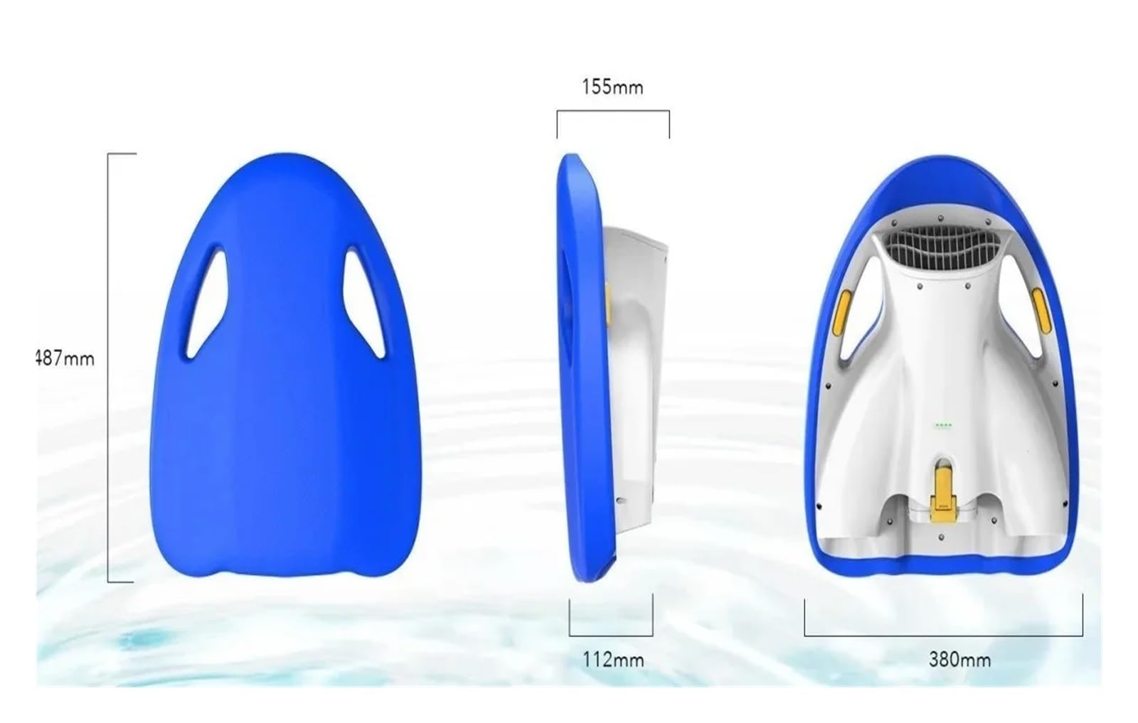 Unterwasserscooter Tragbares elektrisches Kickboard, Surfbrett, Schwimm-Sea-Scooter, schwimmendes Jetboard, Unterwasser-Scooter for Kinder(Blue)