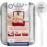 Fancy Panz Premium, Serving Tray for Food, Made in the USA Foil Pan Carrier, Stackable Aluminum Pan Holders, Travel Casserole Carrier, Marble