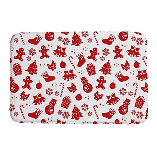 Tapis de bain velours corail rouge grand format 91,4 x 61 cm