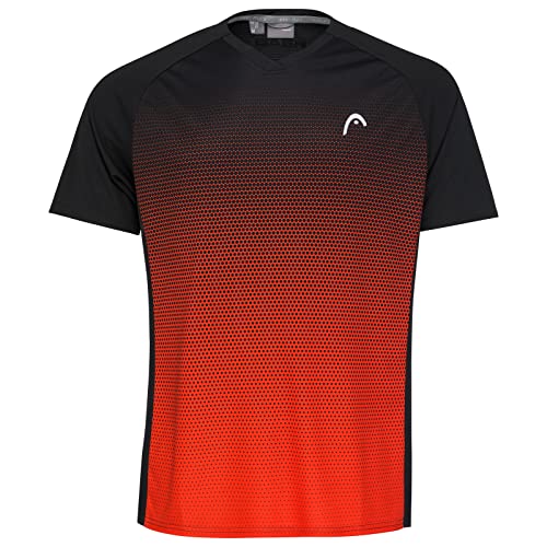 Preisvergleich Produktbild HEAD Jungen Topspin T Tennis-Shirt, schwarz / red, 128 cm