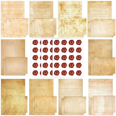 160 Pcs Stationery Paper Envelopes Set Includes 50 Lined Writing ...