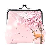 cherry dream meaning Es hat ein Hauptfach. LIANCHENYI Pink Dream Cherry Deer Münzgeldbörse Mini Geldbörse für Damen Mädchen Damen