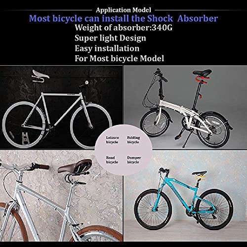 Bicycle Seat Shock Absorber Bike Rear Shocks Bicycle Seat Suspension Bike Seat Shock Absorber Suspension Device With Clear Scale For Mountain Road Leisure Bike Bicycle Support Max Load: 330 Pound #TOP6