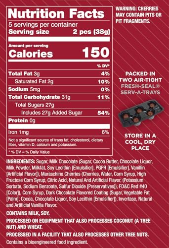 Queen Anne Chocolate Covered Cordial Cherries Variety Pack | 6.6 oz (Pack of 5) | 10 Piece Boxes | Whole Maraschino Cherry Creamy Filled Liquid Center | Holiday Party Chocolate Candy