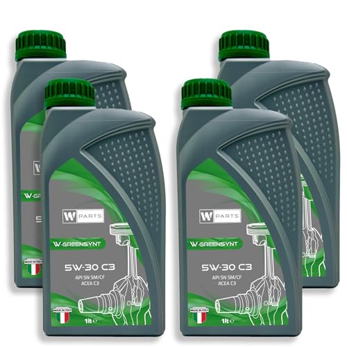 Olio motore W-Parts 5W30 C3 Totalmente Sintetico API SN SM/CF | ACEA C3 |MB 229.52 229.51 229.31 226.5|compatibile con BMW LL04 VW 502.00 505.00 505.01|GM Dexos 2 | FIAT 9.55535.S2 / S3 | PSA