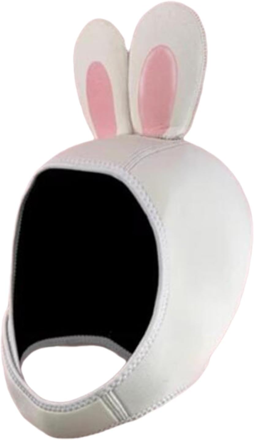 Diving Cap Neoprene Swimming Cap Scuba Diving Hood Chin Strap Surfing Cap Cartoon Bunny Cute Lightweight Material Suitable for Water Sports