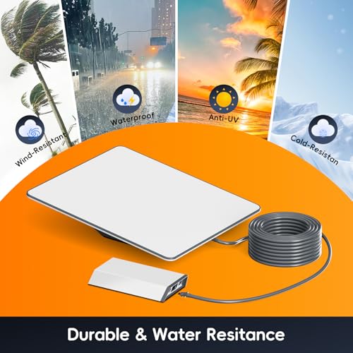 YaCeSyn Starlink Flat High Performance Cable, 75FT/23M Rectangular Satellite Replacement Cable, Cat6 Network Cable, Waterproof Extension Cord for Starlink Flat High Performance Gen2 - Thumbnail 5