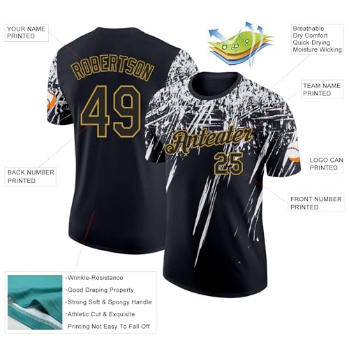 Personalized Baseball T-Shirts for Men Women Boys Girls Custom Sports Jerseys with Printed Name Number Logo miniatura 2