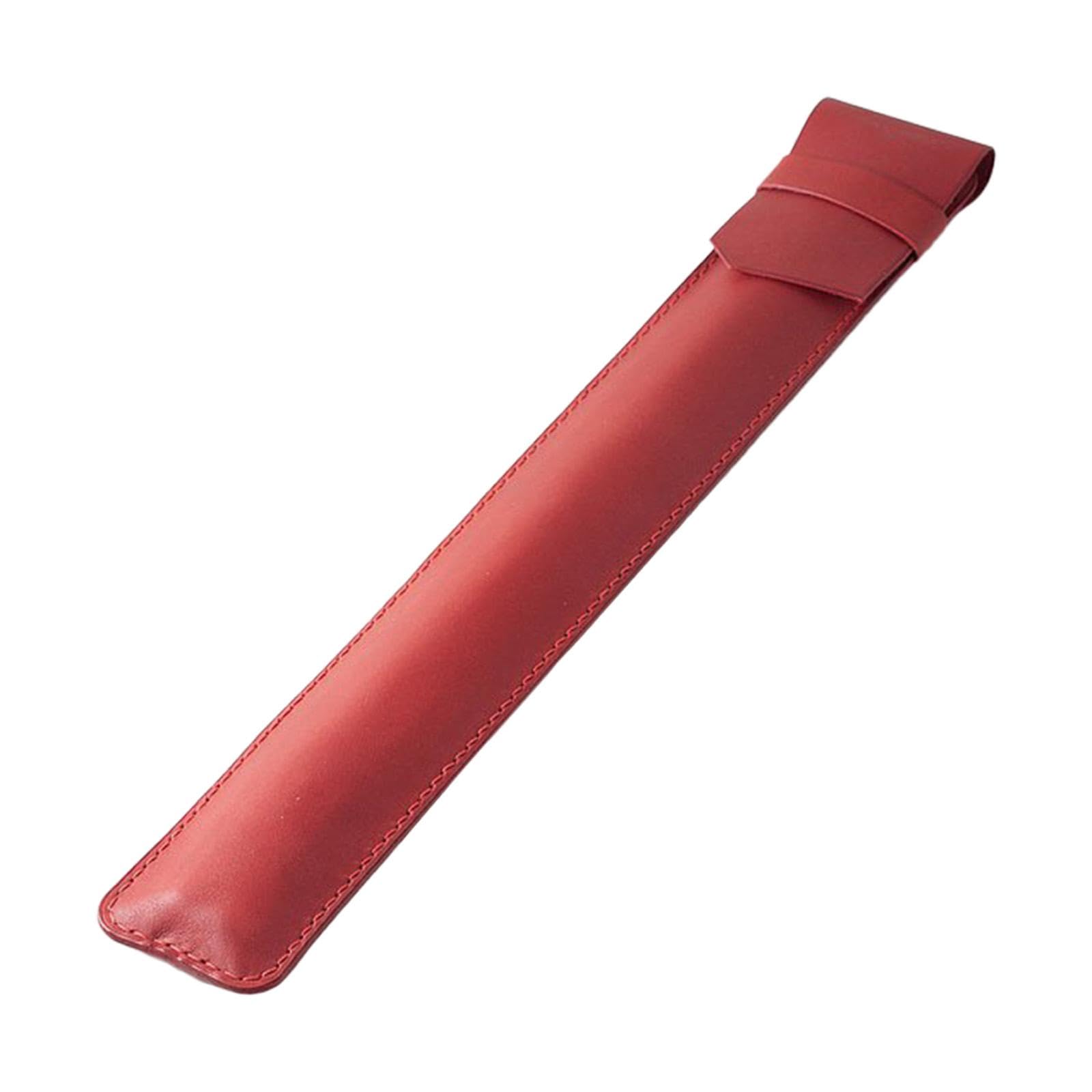 rockible Sac de rangement pour baguettes, étui en cuir pour baguettes, pochette pour baguettes, support pour activités, fête, Concert, joueurs pour enfants, Rouge