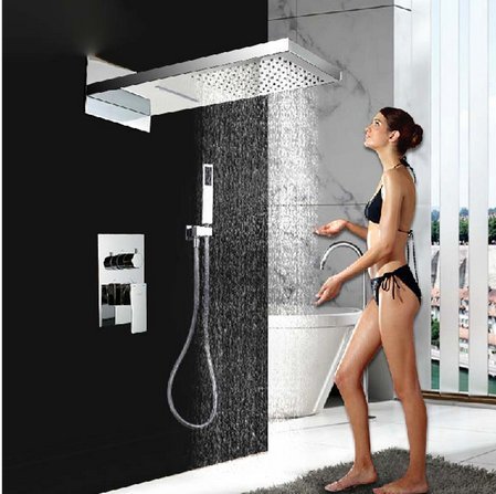 Robinet mitigeur douche pluie cascade pour salle de bain - 3