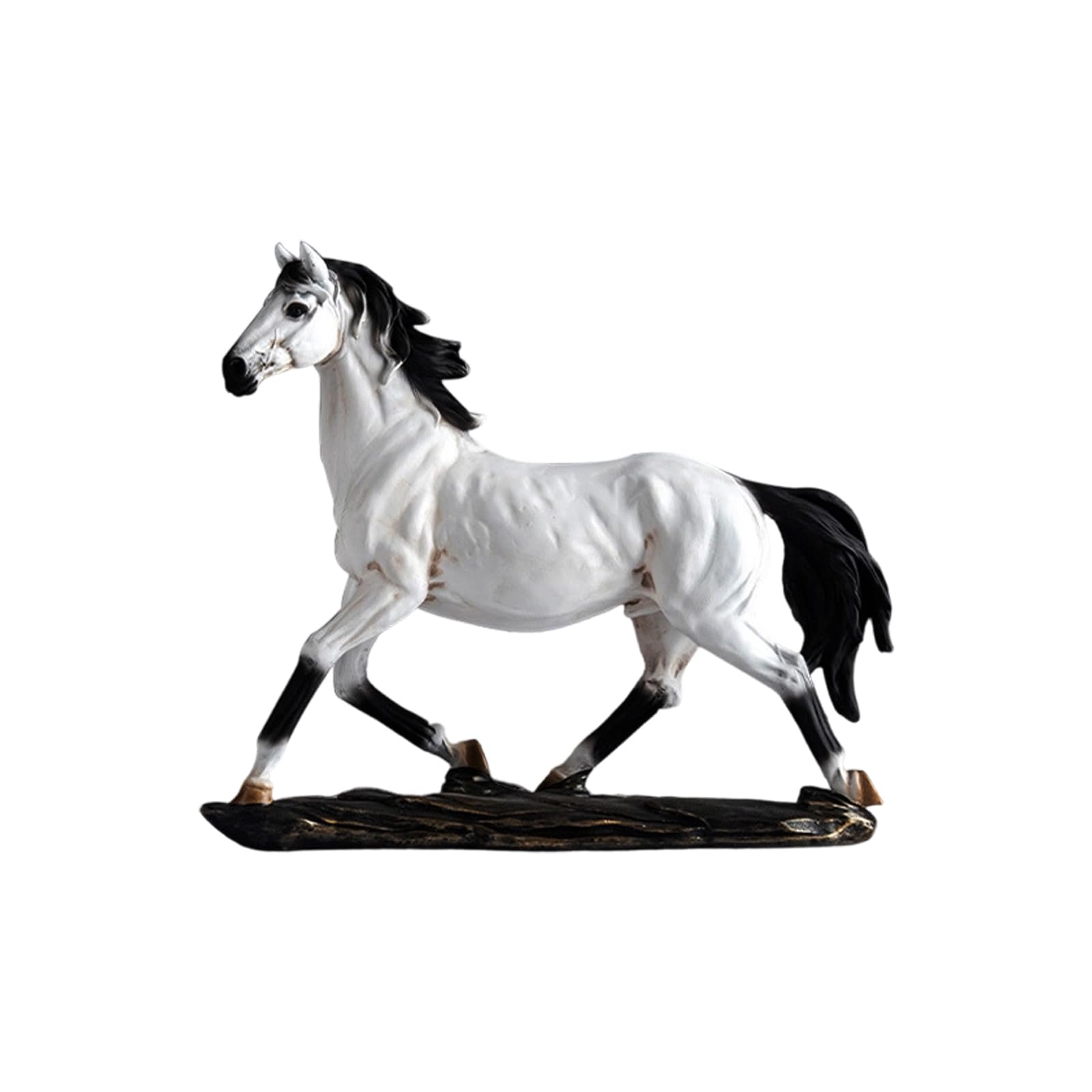 Snorvixre Resin Horse Statue Sculptures Decorative Animal Figurines Tabletop Ornament Symbols Wealth Career Home Decorations Animal Statue Sculpture
