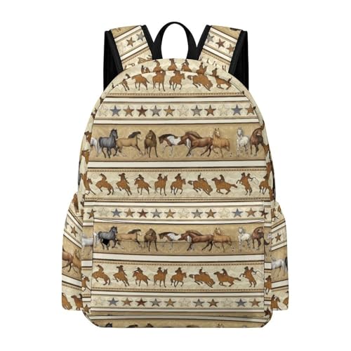 Horse Backpack Daily Commuting Casual Fashion 17 Inch Oxford Cloth Backpack