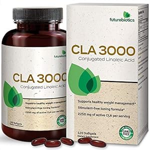 Futurebiotics CLA 3000 Extra High Potency – Non-Stimulating Conjugated Linoleic Acid, Non GMO, 120 Softgels