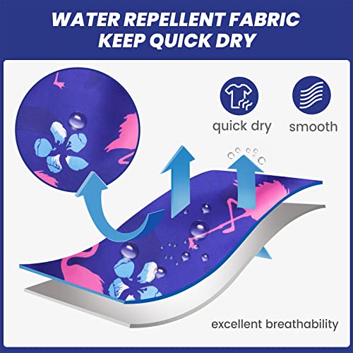 Image of maamgic Mens Swim Trunks 5 inch Quick Dry Beach Shorts Bathing Suits with Mesh Lining Pockets Flamingos X-Small