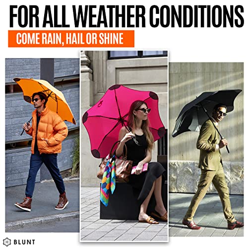 BLUNT Metro Travel Umbrella – 39" Compact Windproof Umbrella for Wind and Rain, Portable, Heavy Duty, UV Protection - Ink Black